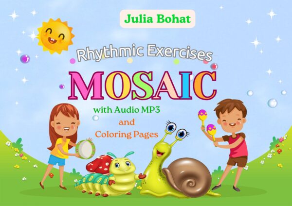🥁🎵“Mosaic” – Rhythmic Exercises for Children with audio tracks & coloring pages