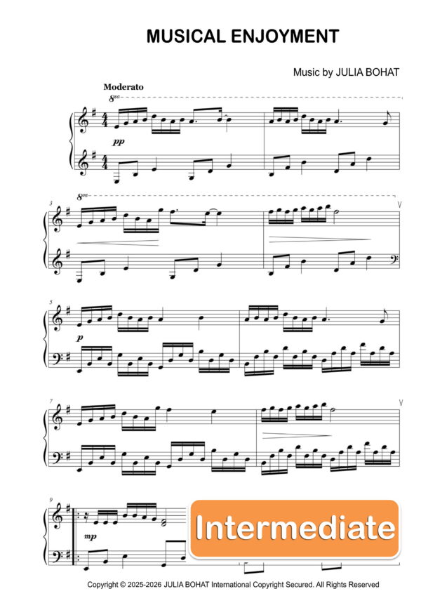 Musical Enjoyment – Piano Sheet Music for Intermediate